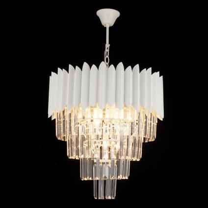 Люстра E1884P/8 WT белый/хрусталь 8х60W E27 d430 h440 У1